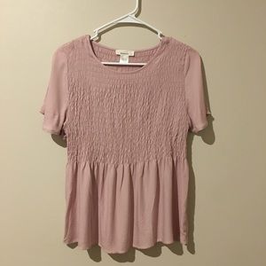 Light pink baby doll shirt